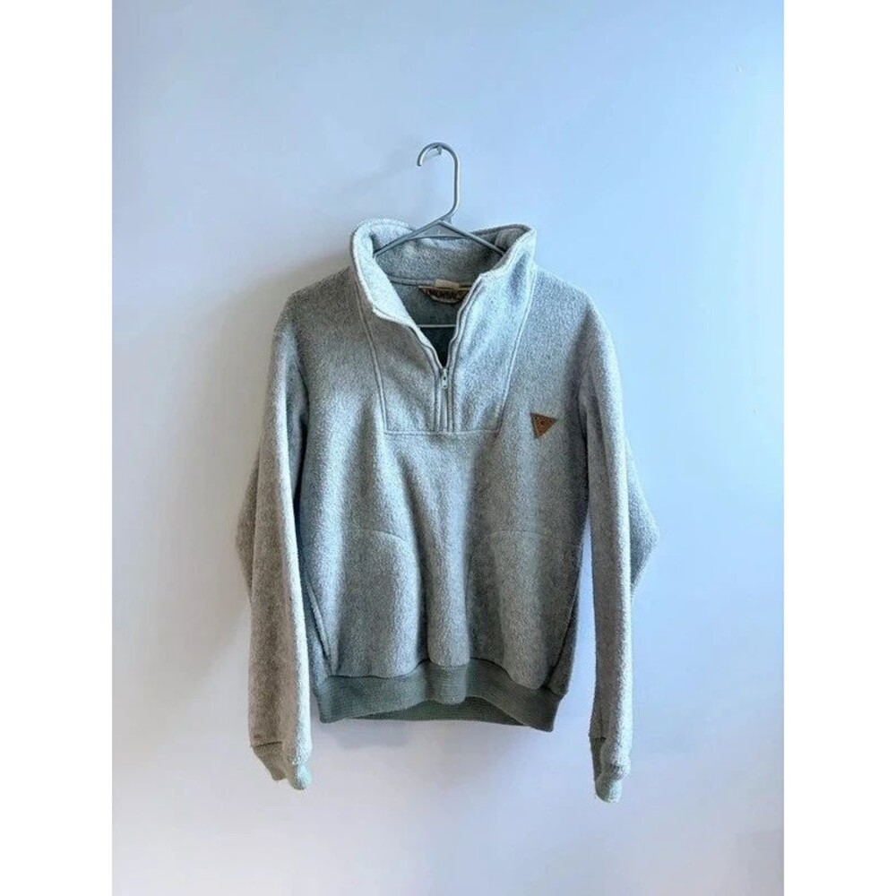 Vintage 90s Unionbay 1/4 Zip Heather Gray Fleece, Y2K, Fall, Cozy, Winter